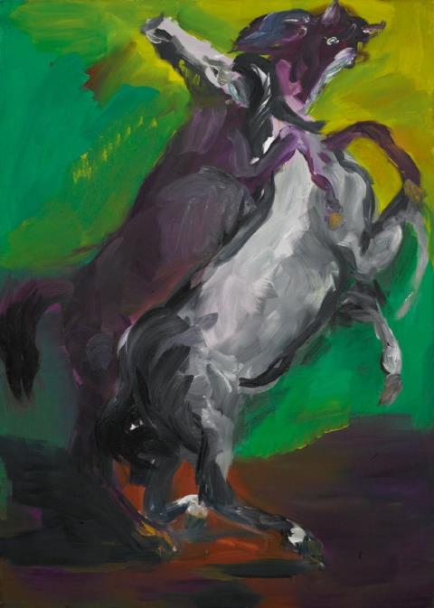 Rainer Fetting - 2 horses (Delacroix)
