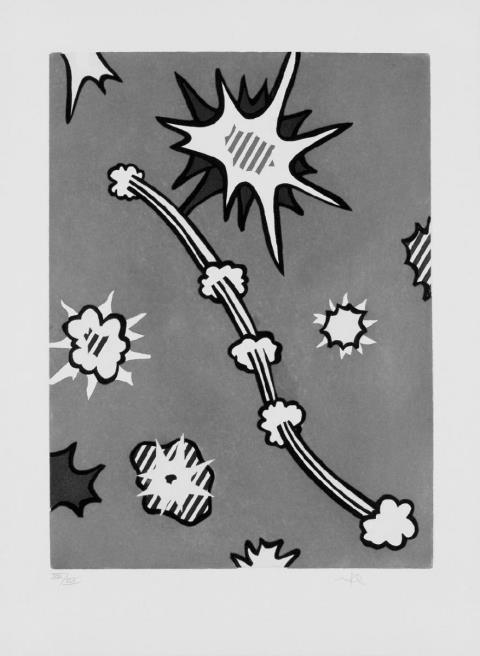 Roy Lichtenstein - Illustration for "De Denver au Montana, Départ 27 Mai 1972" II