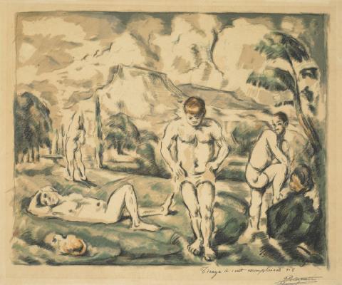 Paul Cezanne - Les Baigneurs, grande planche