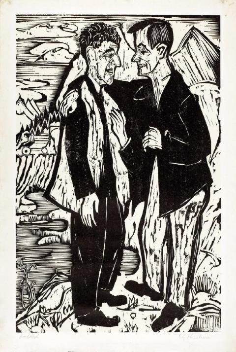 Ernst Ludwig Kirchner - Die Freunde (Müller und Scherer)