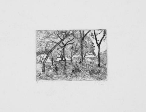 Paula Modersohn-Becker - Landschaft unter Bäumen