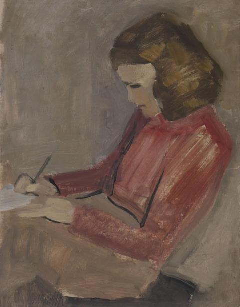 Willi Baumeister - Schreibendes Mädchen (Agnete Heinrich)