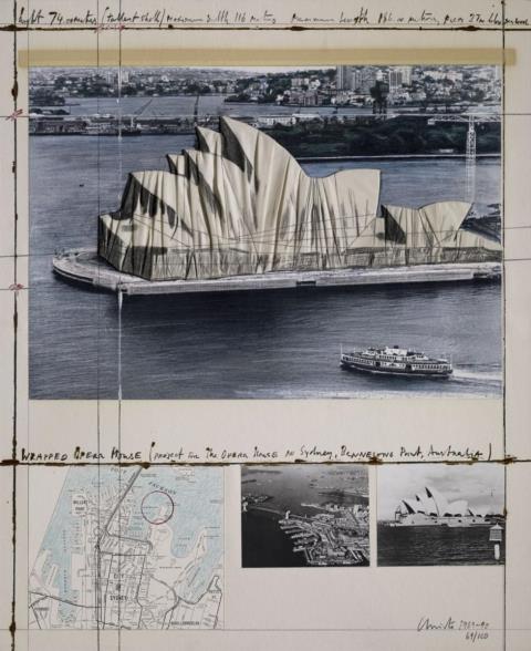 Christo - WRAPPED OPERA HOUSE (PROJECT FOR THE OPERA HOUSE IN SYDNEY, BENNELONG POINT, AUSTRALIA)
