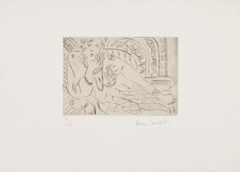 Henri Matisse - Jeune Femme sur fond Moucharabieh