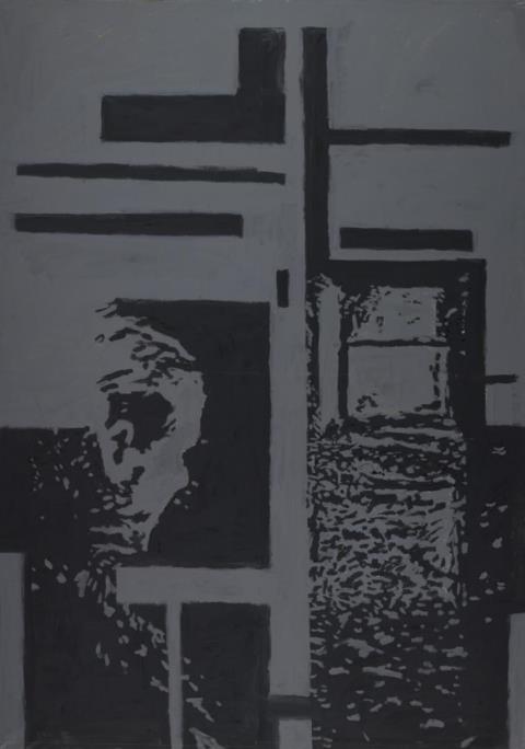 Heribert C. Ottersbach - Ohne Titel (Mondrian schaut auf die Moderne)
