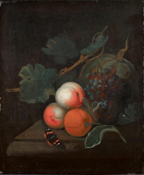 Dutch School, 17th century - STILL LIFE WITH FRUITS, VEGETABLES, AND BUTTERFLY