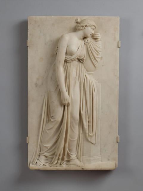 Philipp Jakob Scheffauer - A marble relief of A MOURNER