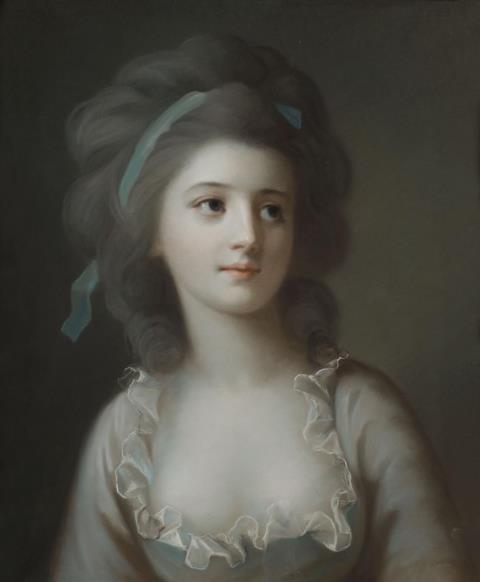 Französischer Meister des späten 18. Jahrhunderts - PORTRAIT EINER JUNGEN FRAU