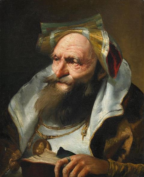Giovanni Domenico Tiepolo - KOPF EINES GELEHRTEN