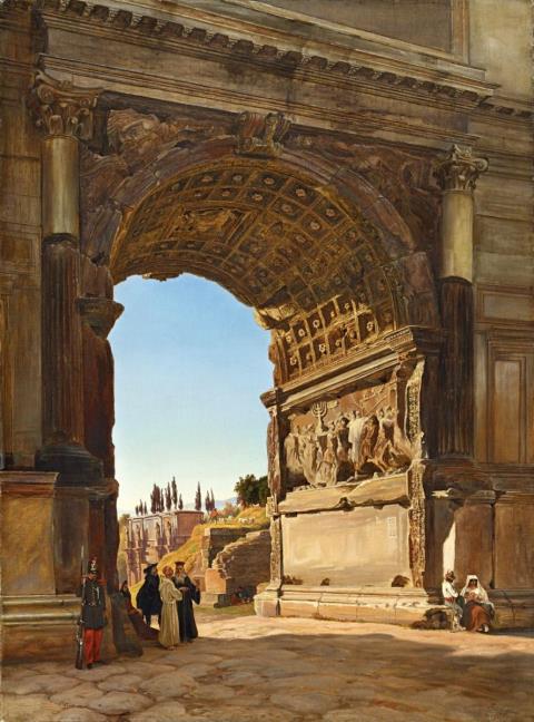Friedrich Loos - THE ARCH OF TITUS IN THE FORUM ROMANUM