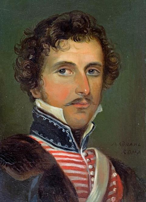 August Grahl - BILDNIS EINES HERRN IN HUSARENUNIFORM, WOHL THEODOR KÖRNER (1791-1813)