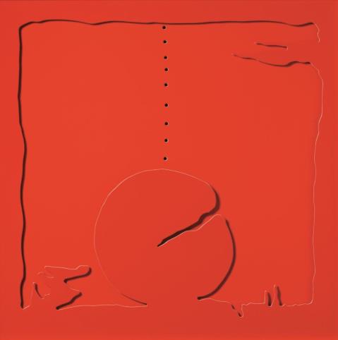Lucio Fontana - Concetto spaziale - Teatrino rosso