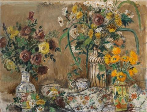 Max Peiffer Watenphul - Still-Life with Daisies and Roses