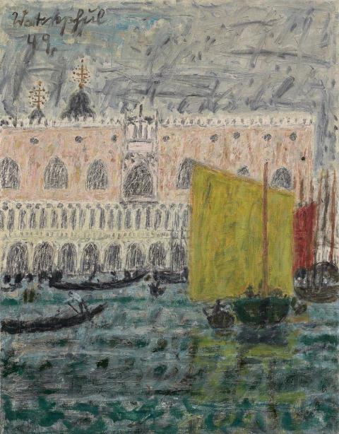 Max Peiffer Watenphul - Venedig, Palazzo Ducale mit Segelbooten