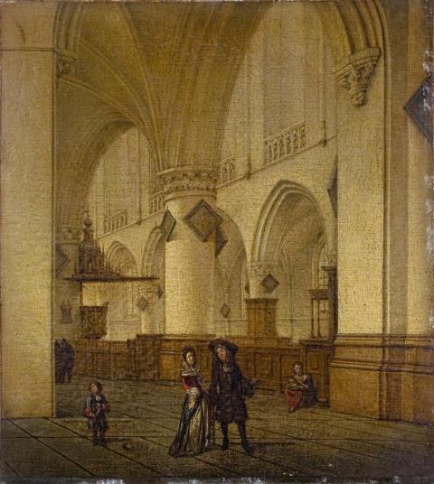 Isaac van Nickelen - CHURCH INTERIOR (SINT BAVO IN HAARLEM)