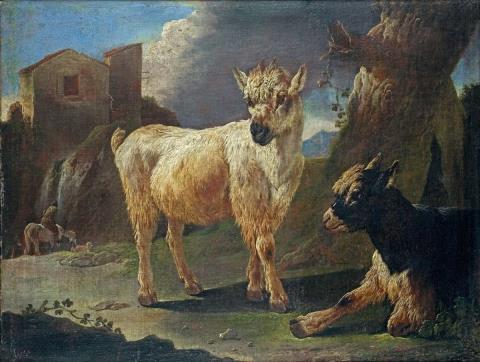 Philipp Peter Roos - LANDSCAPE WITH GOATS