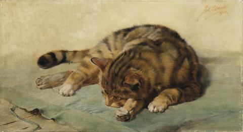 Julius Adam the Younger - CAT LYING