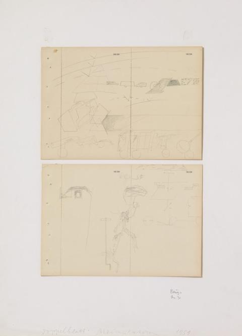 Joseph Beuys - Akkumulatoren Doppelblatt