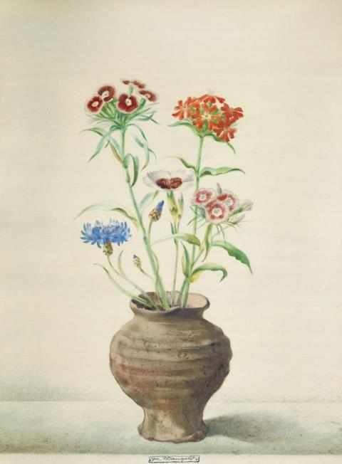 Josef Mangold - Blumen im Tonkrug (Flowers in Clay Jug)