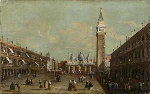 Venezianischer Meister des späten 18. Jahrhunderts - DER MARKUSPLATZ IN VENEDIG