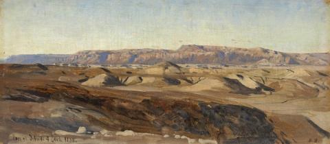 Eugen Bracht - VIEW FROM THE JORDAN VALLEY ON THE MOAB
