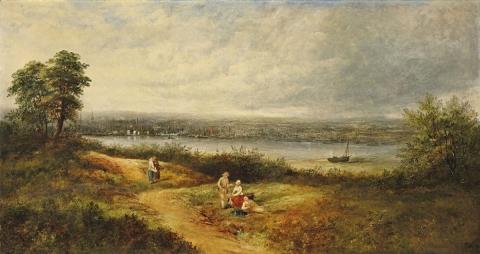 David Cox the Younger - LANDSCAPE WITH RIVER THAMES