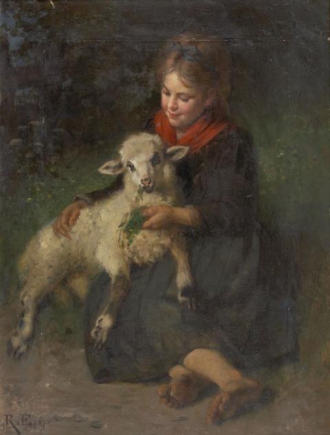 Rudolf Epp - GIRL WITH SHEEP