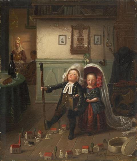 Johann Peter Hasenclever - THE CHILDREN OF THE CLERGYMAN