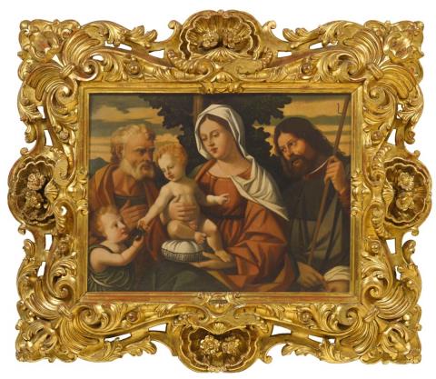 Giovanni Bellini - MADONNA WITH CHILD, ST. JOHN THE BAPTIST, SAINT JOSEPH AND SAINT ROCH