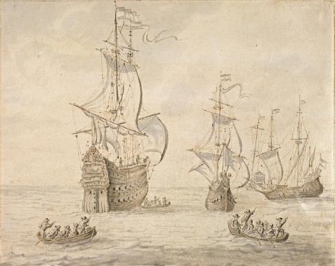 Abraham Storck - SAILING SHIPS AND BOATS