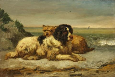 Edouard Woutermaertens - TWO DOGS AT THE COAST