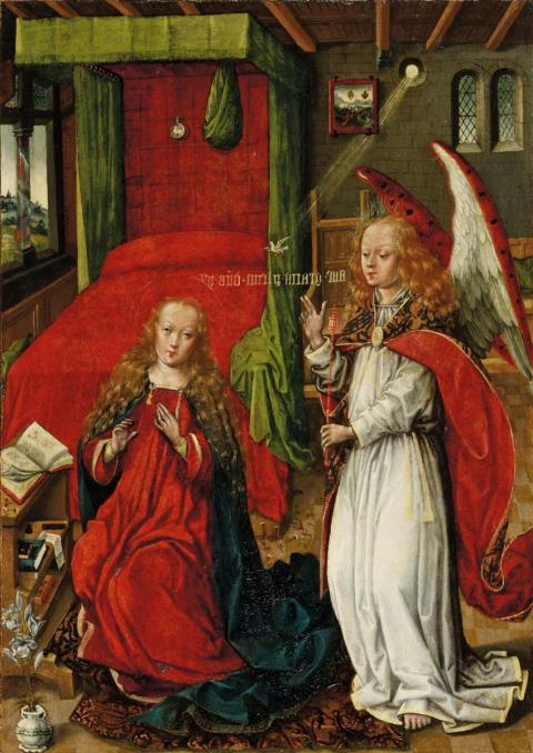 Niederländischer Meister um 1490 - VERKÜNDIGUNG AN MARIA