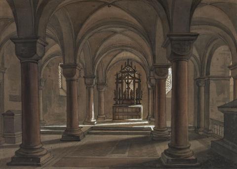 Simon Quaglio - THE CRYPT OF THE CHURCH OF SAINT GEREON IN COLOGNE