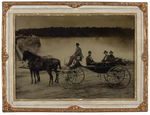  and Anonymous - UNTITLED (GROUP OF GENTLEMEN IN FRONT OF THE NIAGARA FALLS)