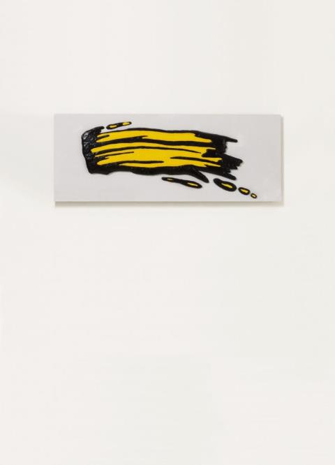 Roy Lichtenstein - Pinselstrich schwarz-gelb (brush stroke black-yellow)