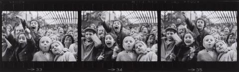 Alfred Eisenstaedt - Three Frames of Children at a Puppet Theatre, Paris