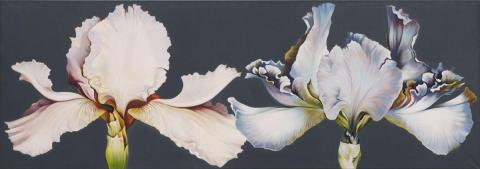 Lowell Nesbitt - Double Iris Painting
