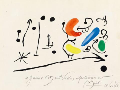 Joan Miró - Composition (Maquette pour Portada Premi Joan Miró)