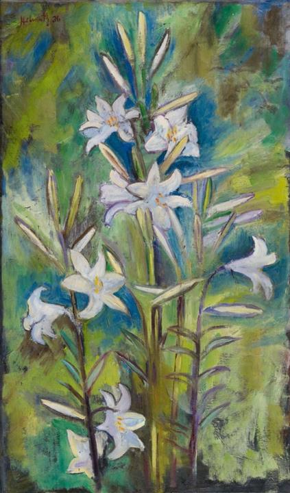 Helmuth Macke - Weiße Lilien (White Lilies)