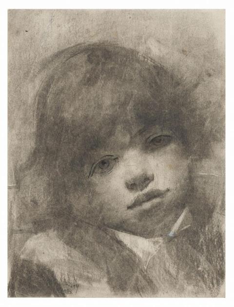 Lesser Ury - Brustbild eines Jungen (Half-Length Portrait of a Boy)