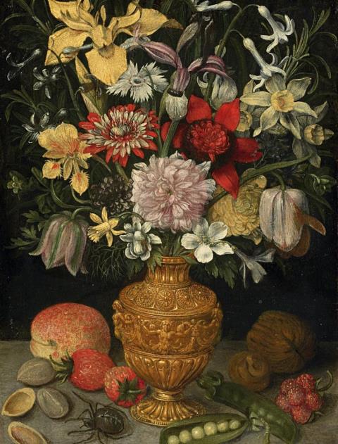 Georg Flegel - STILL LIFE OF FLOWERS IN A MANNERIST VASE STILL LIFE OF FLOWERS IN A GLASS VASE
