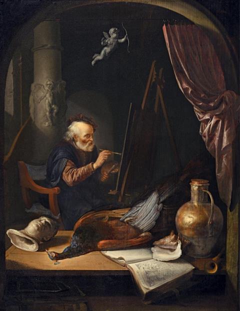 Gerrit Dou - Painter in his Studio