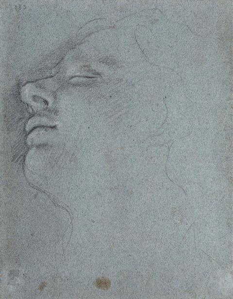 Annibale Carracci - HEAD OF A YOUNG MAN WITH HIS EYES CLOSED