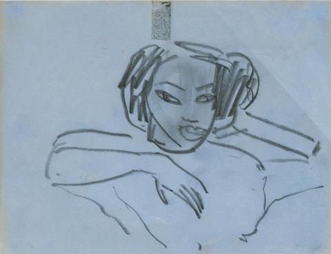 Ernst Ludwig Kirchner - Negermädchen-Kopf Milly (Head of Negro Girl Milly)